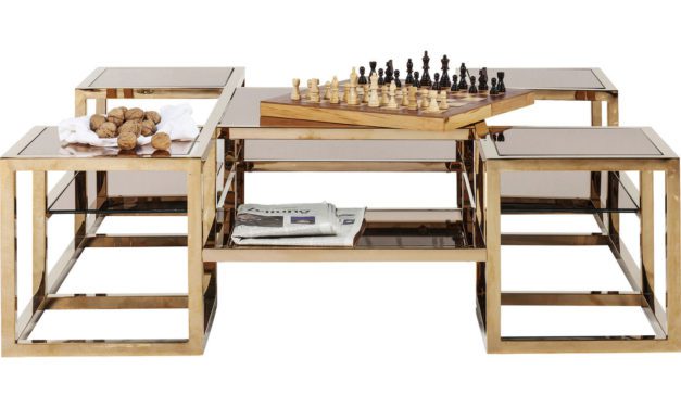 KARE DESIGN Sofabord, Steps Gold 120x120cm