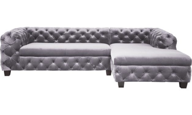 KARE DESIGN Hjørnesofa Højrevendt, My Desire Grey, Fløjl