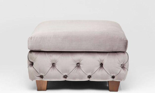 KARE DESIGN Skammel, My Desire Velvet Grey, Fløjl