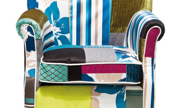 KARE DESIGN Hvilestol m. Armlæn, Patchwork Stripes