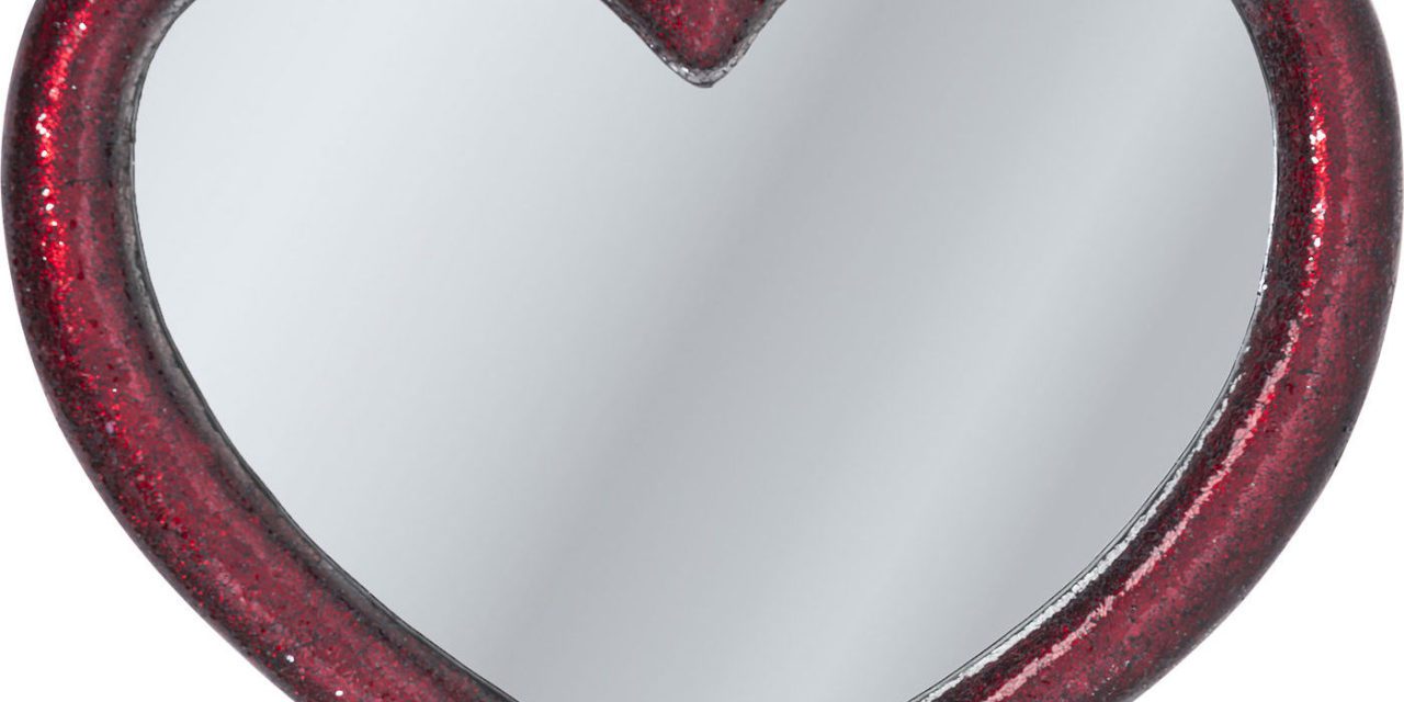 KARE DESIGN Spejl, Mosaik Heart 100x123cm