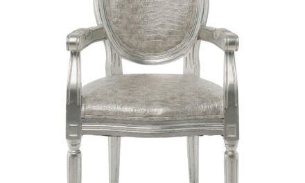 KARE DESIGN Spisebordsstol m. armlæn, Gastro Louis silver