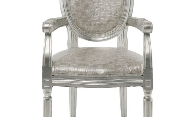 KARE DESIGN Spisebordsstol m. armlæn, Gastro Louis silver