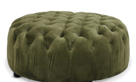 Chester puf med velour – grøn