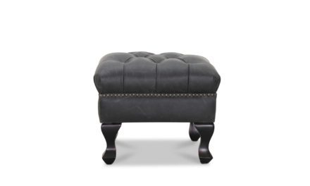 Aberdeen Skammel – Sort Læder