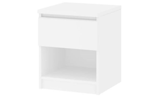 Mary Natbord m. 1 rum og 1 skuffe – hvid