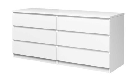 Mary Kommode, hvid højglans