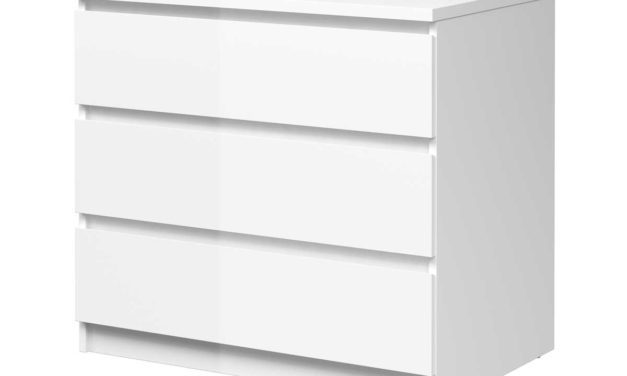 Mary Kommode, hvid højglans