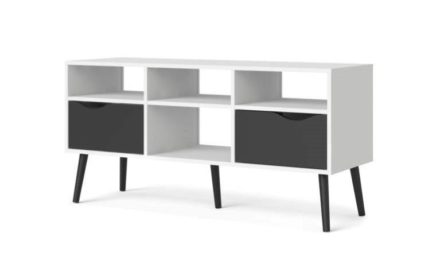 Delta TV-møbel 2 skuffer bred, mat