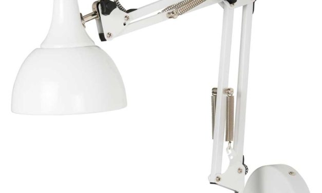 IB LAURSEN Væglampe arkitektmodel sort/hvid tekstil ledning