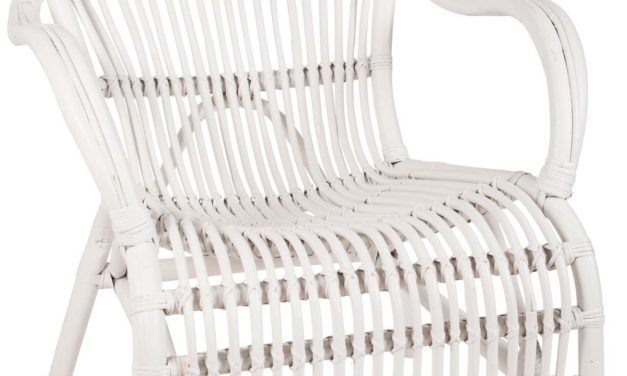 IB LAURSEN Lænestol rattan hvid