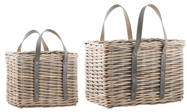 IB LAURSEN Kurvesæt a 2 rattan m/stropper