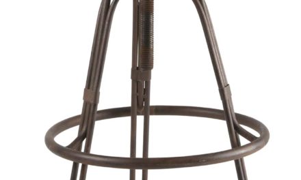 IB LAURSEN Taburet træsæde jernstel