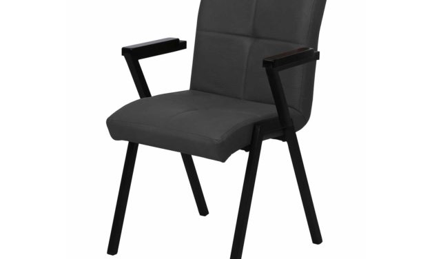 PREFORM, HOUSE OF SANDER Heimdal spisebordsstol – sort PU læder, m. armlæn