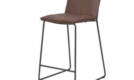 PREFORM, HOUSE OF SANDER Sif barstol – brun imiteret læder