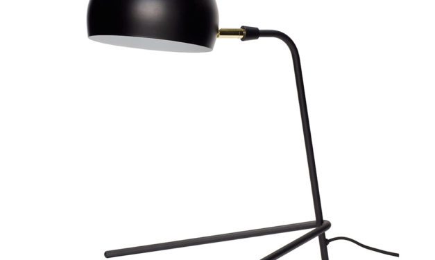 H&Uuml;BSCH Bordlampe i metal, sort