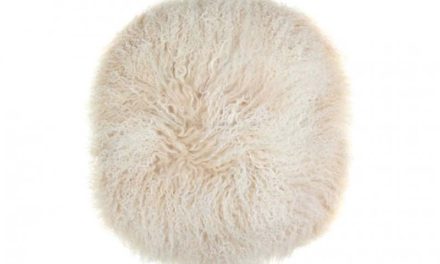 Tibetan skindhynde, rund, hvid