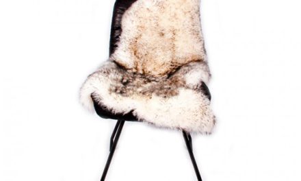 Lux New Zealand lammeskind, sort/hvid