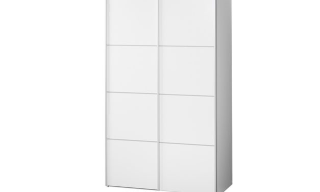 Verona garderobeskab – Hvidt MDF, 2 skydelåger