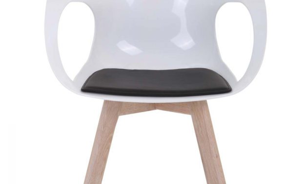 Tomcat spisebordsstol, hvid/eg