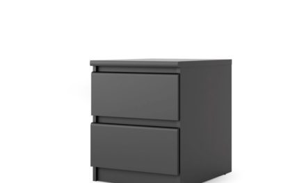 Mary Natbord, sort mat – 2 skuffer