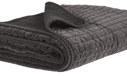 IB LAURSEN Quilt sengetæppe – Antracit velour