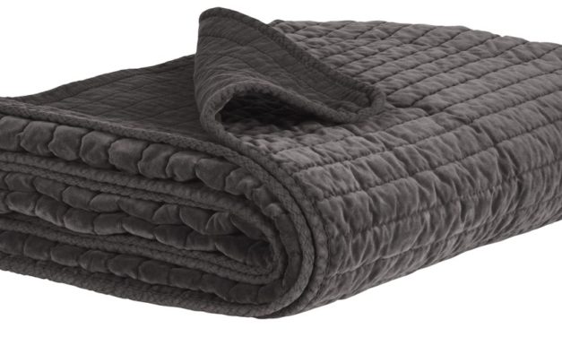 IB LAURSEN Quilt sengetæppe – Antracit velour