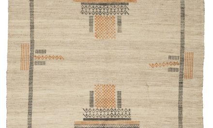 IB LAURSEN Gulvtæppe m/inka mønster håndprintet jute/bomuld