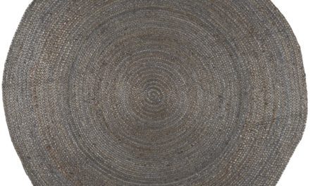 IB LAURSEN Måtte rund mørkegrå jute