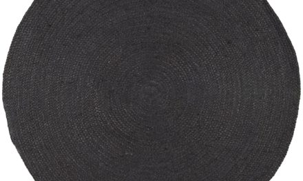 IB LAURSEN Måtte rund sort jute