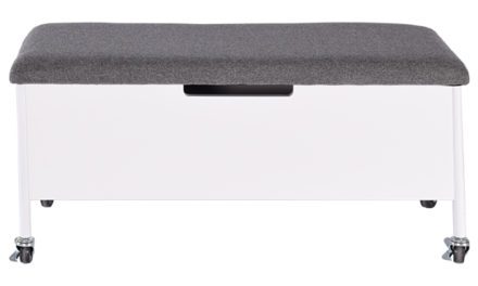 Sture bænk m. opbevaring og hjul