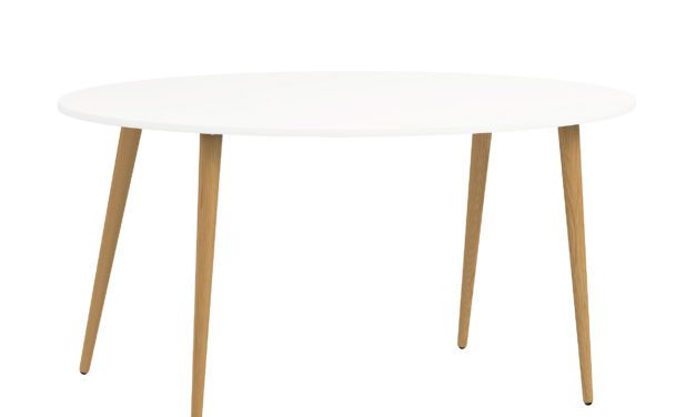 Delta spisebord oval hvid