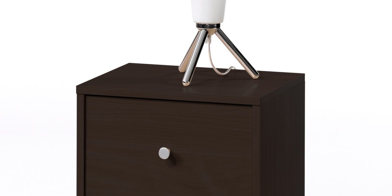 Kaffefarvet May Natbord – 1 skuffe og 1 rum