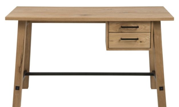 Stockholm skrivebord med skuffer, eg