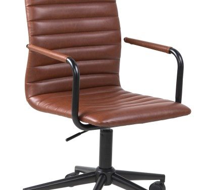 Winslow kontorstol, cognac læderlook