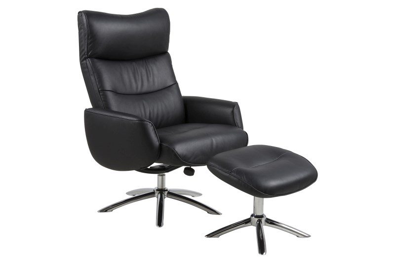 Dejlig Westfield Recliner Lænestol i sort kunstlæder fra brandet Actona