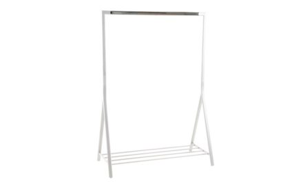 Brent garderobestativ – hvid