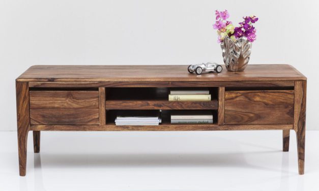 KARE DESIGN Brooklyn TV-bord – natur med 2 skuffer og midterrum