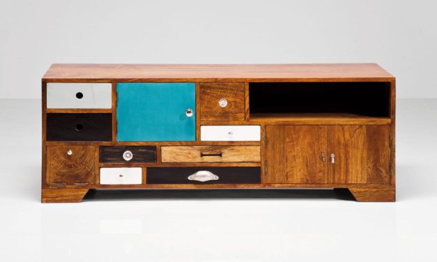 TV-bord Babalou i mangotræ – retro