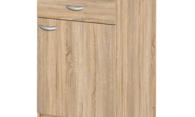 Casa underskab i eg struktur med en låge og en skuffe