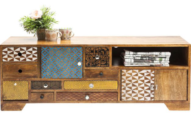KARE DESIGN soleil TV-bord i træ – flerfarvet retrostil