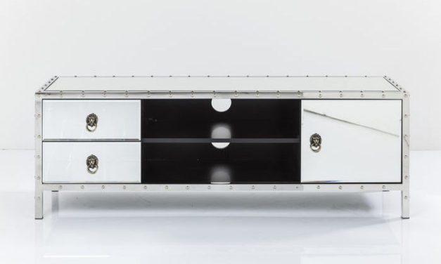 KARE DESIGN Rivet TV-bord – spejlglas med opbevaring