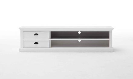 NOVASOLO Halifax Stort TV-bord med 2 skuffer