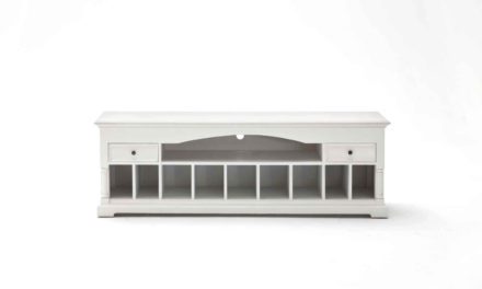 NOVASOLO Provence TV-Bord – hvid i romantisk stil
