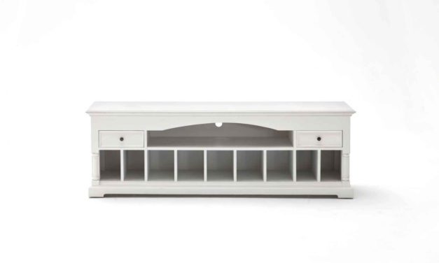 NOVASOLO Provence TV-Bord – hvid i romantisk stil