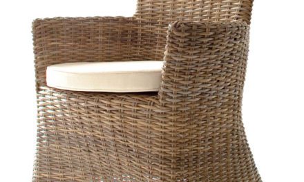 NOVASOLO Wickerworks Bishop kurvestol med Armlæn, Flet, Rattan