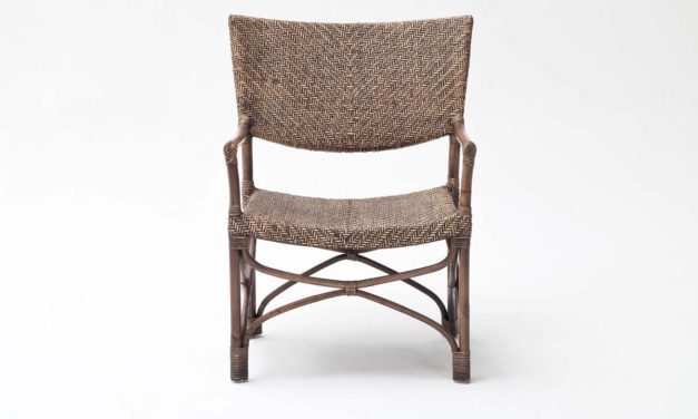 NOVASOLO Wickerworks Squire spisebordsstol med armlæn, Flet, rattan