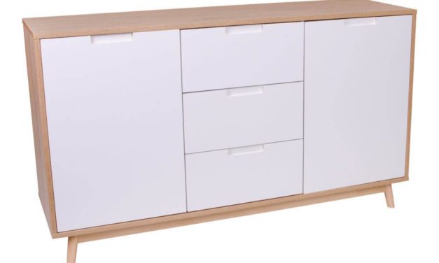 HOUSE NORDIC Copenhagen skænk i hvid og natur