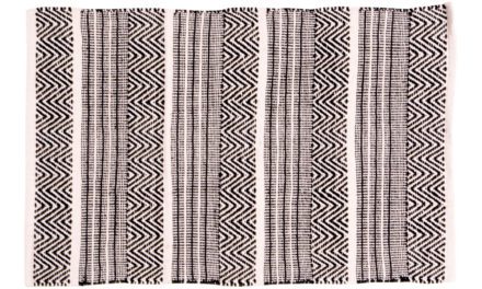 HOUSE NORDIC Harber tæppe – Naturfarvet, vævet i mønster