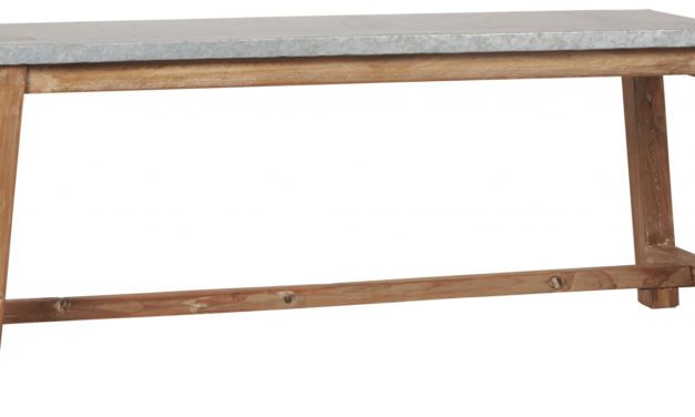 IB LAURSEN træbænk med zink top